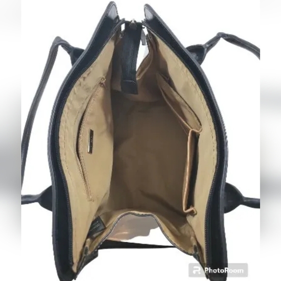 Giani Bernini Two-Tone Glazed Tote Hand Bag Leather Purse. - Picture 7 of 13